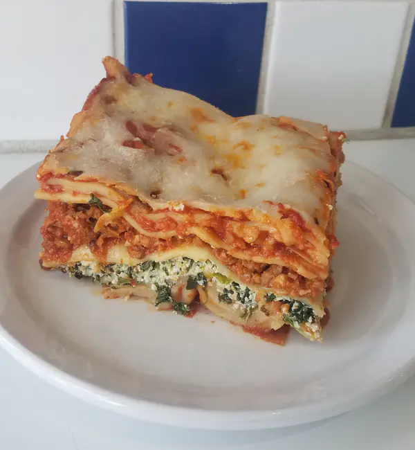 Spinach ricotta lasagna
